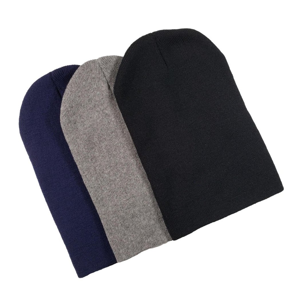 BRAND NEW 3 SCULLY WINTER HATS BLUE GREY & BLACK
